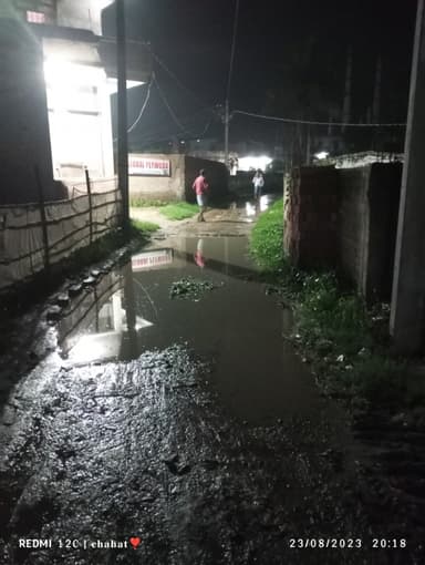 Broken Roads in F9MJ+32, Narkatiya Bazar, Bihar 841505, India – reported issue