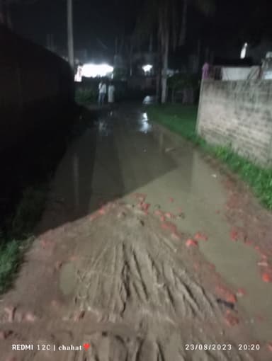 Broken Roads in Shiv mandir se 20,mitar purab, Gopalganj, Narkatiya Bazar, Bihar 841428, India – reported issue