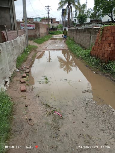 Broken Roads in Shiv mandir se 20,mitar purab, Gopalganj, Narkatiya Bazar, Bihar 841428, India – reported issue