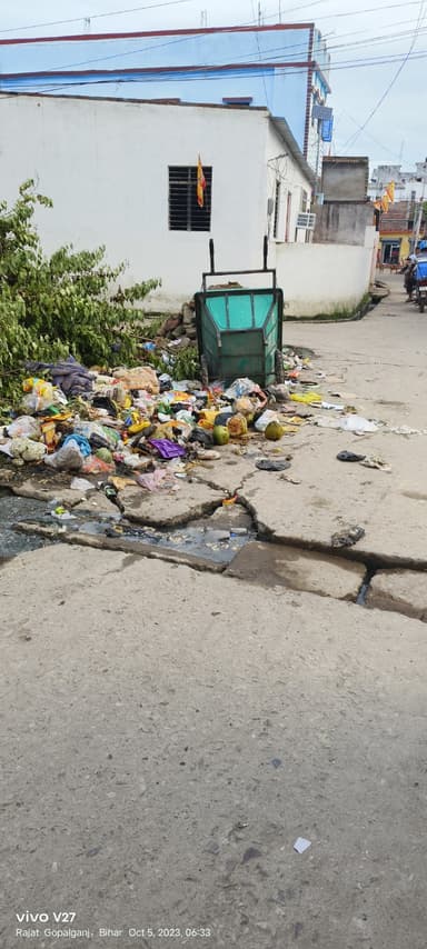 Garbage Problem in Sareya ward no 13, west of minj stadium, near LIC office, Police Line, Gopalganj, Bihar 841428, India – reported issue