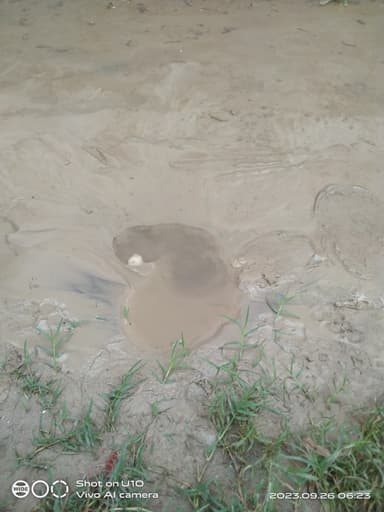 Sewer overflowing in 9J35+W2G, Baghegee, Bihar 841407, India – reported issue