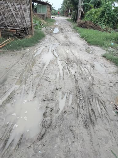Broken Roads in 6RM4+3P Balha, Bihar, India – reported issue
