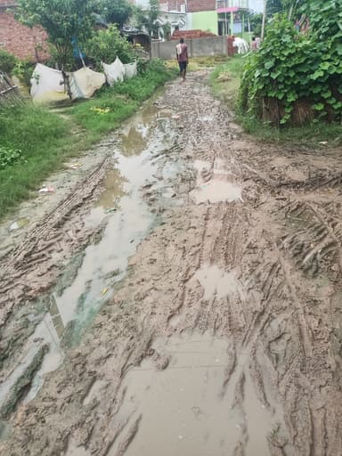 Broken Roads in GW49+M63, Gopalganj, Bihar 274001, India – reported issue
