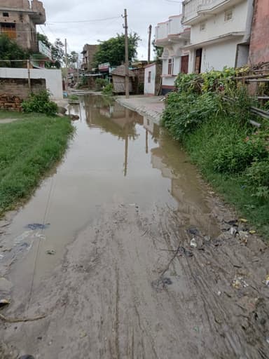 Water logging in 6RQ8+75, Sonbarsa, Bihar 841413, India – reported issue