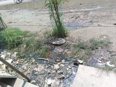 Sewer overflowing in Konhawa more, FCFV+G3R, Ward 7, Bihar 841428, India – reported issue