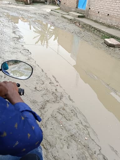 Water logging in CJMQ+C8 Sikatia Sirdhar Sahi, Bihar, India – reported issue