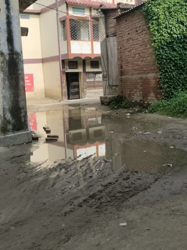 Water logging in G63Q+GFJ, Sawnahi Bazar, Sawnahi Patti, Bihar 841425, India – reported issue