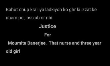 Justice for Maumita and Women Safety in Protests – reported issue