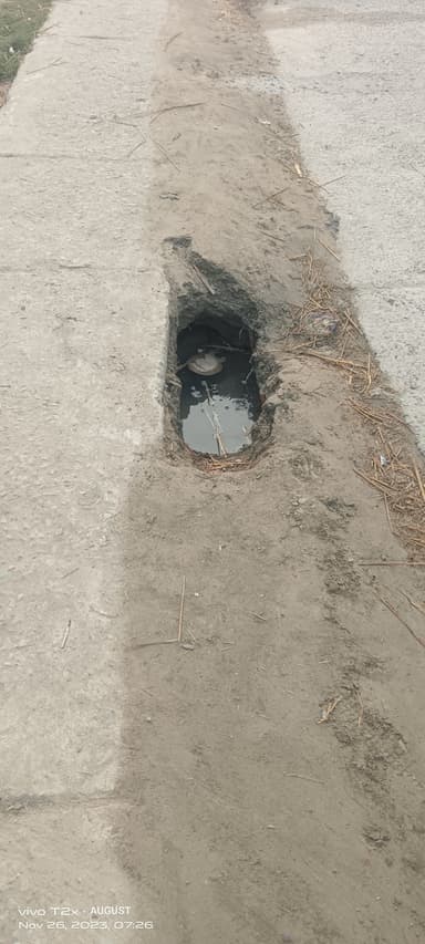 Sewer overflowing in F68Q+CV5, Birsa Bathua, Bihar 841425, India – reported issue