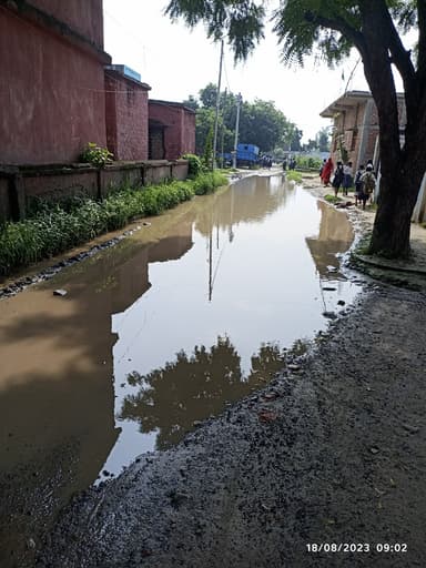 Water logging in H84Q+362, Kuchaikote, Bihar 841501, India – reported issue