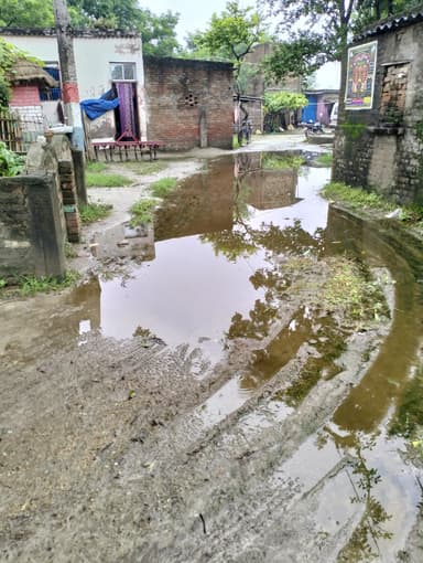 Water logging in GF92+7QR, Masan Thana, Bihar 841428, India – reported issue