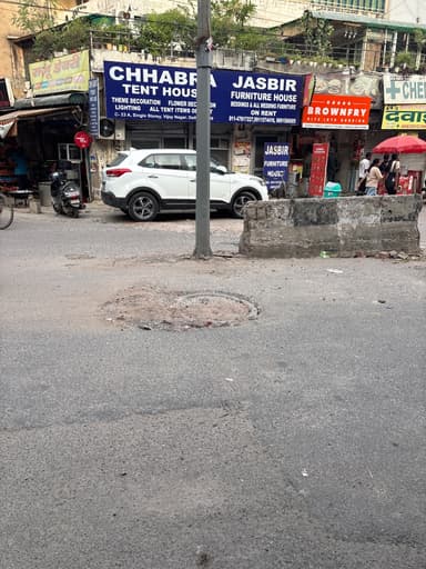 Broken Roads in E17, Block E, Roop Nagar, New Delhi, Delhi, 110007, India – reported issue